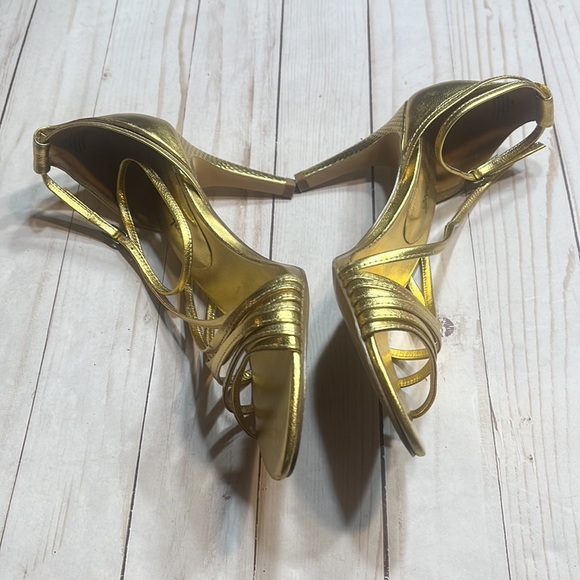 Free People Gold Strap 3-1/2” Heels - Picture 4 of 10